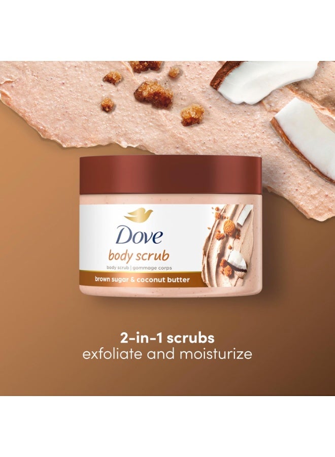 Dove Exfoliating Body Polish Brown Sugar Coconut Butter 298 g Gentle Scrub Moisturizing Smooth Skin Care - Image 3